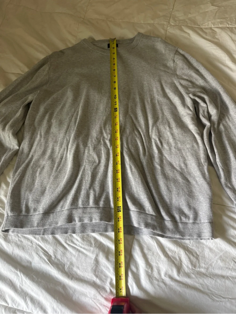 J.Crew Re-Imagined 100% Cotton Crewneck Sweater Men XL Gray Lightweight Knit